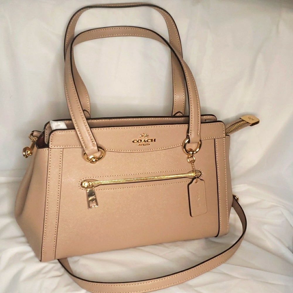 Coach purse sm satchel taupe